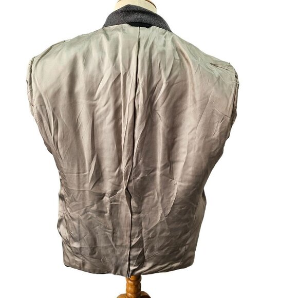 90s Bonney & Gordon Gray Cashmere 3 Btn Sport Coat Notch Lapel Ventless Mens 46L - Picture 11 of 12